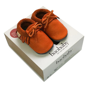 Baobaby - Fringed Knot Slippers | Orange