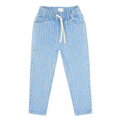 Jenest - Organic Cotton Striped Jeans | Blue