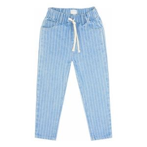 Jenest - Organic Cotton Striped Jeans | Blue