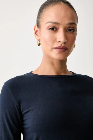 Weekend Max Mara uzun kollu kadın bluzu, pamuk ve elastanlı WKDMULTIA