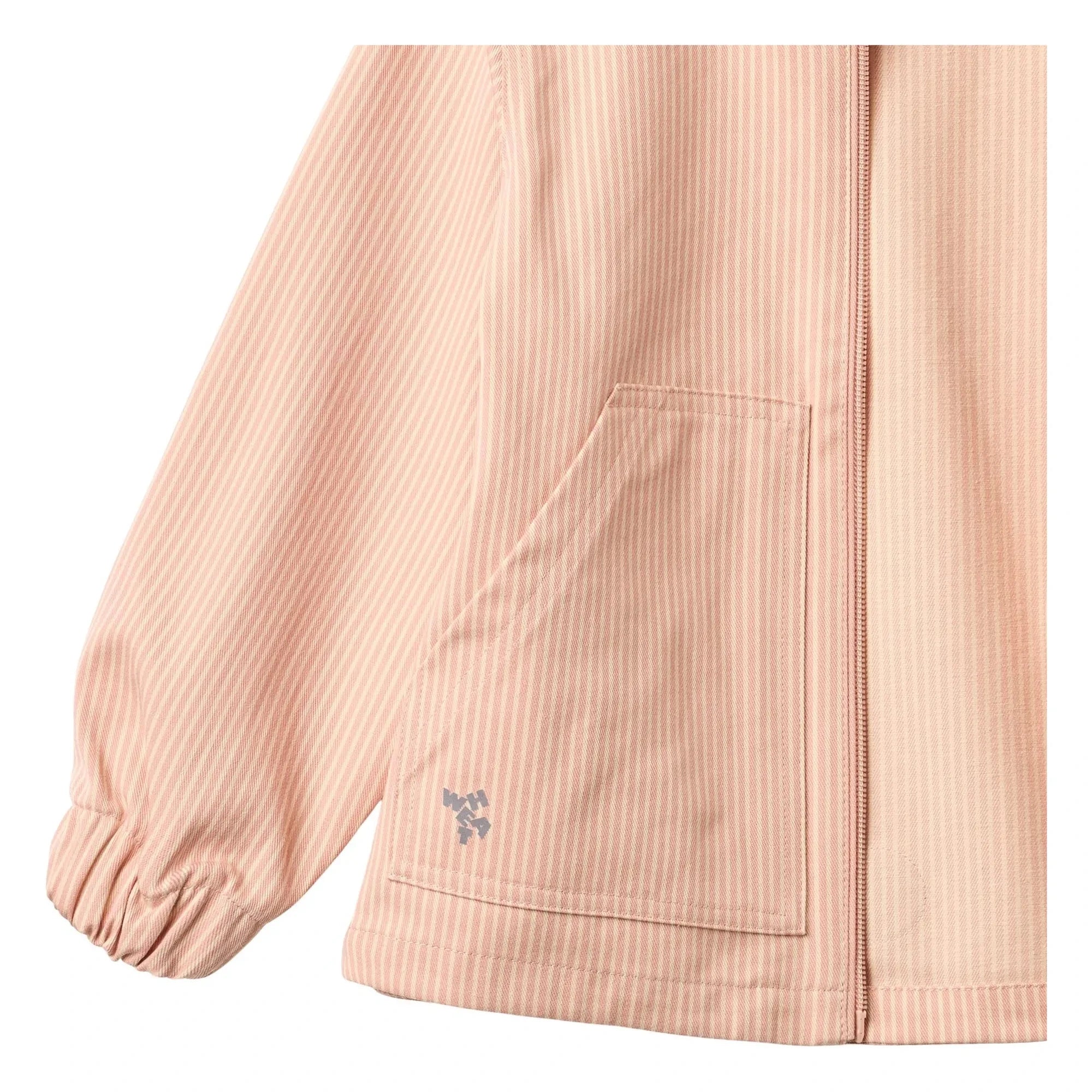 Weizen - Gestreifte Bio-Baumwolljacke Bofo | Pfirsich
