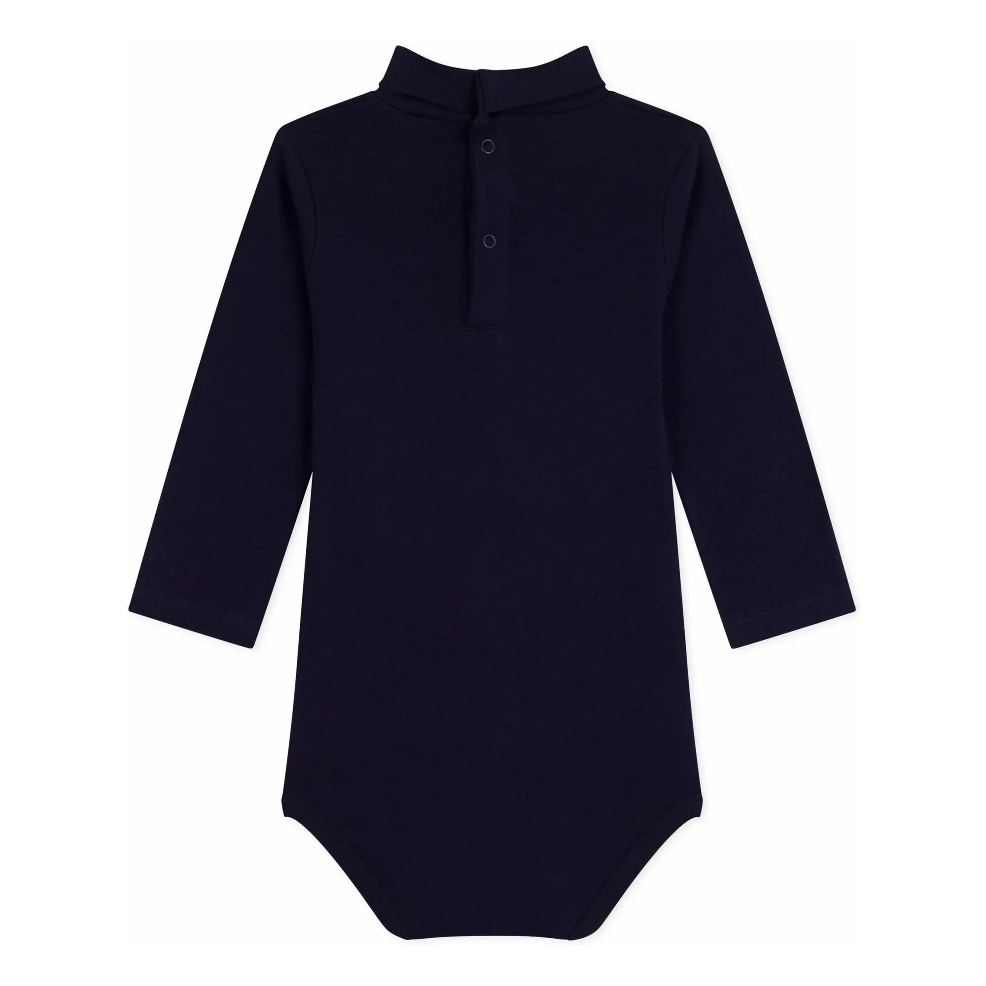 Petit Bateau - Organik pamuklu boğazlı body | Gece mavisi