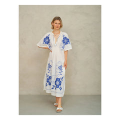 M.A.B.E. - Laney Embroidered Dress | Blue