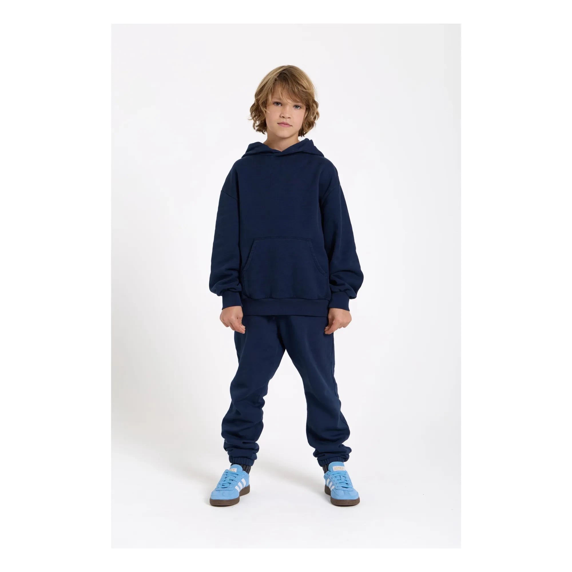 Smallable Kid - Rush organik pamuklu jogger | Yıkanmış mavi