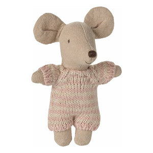 Maileg - Baby Mouse in Stroller | Pink