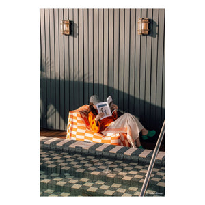 Nobodinoz - Matteo Tiles Outdoor-Langhocker | Orange