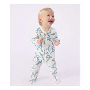 Petit Bateau - Dors Bien Eiffel Kulesi pijamaları | Beyaz