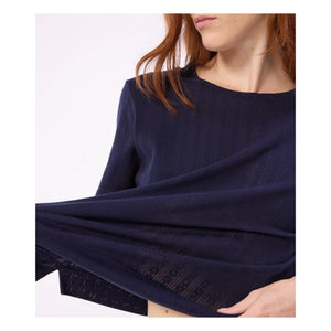 Petit Bateau - Marineblaue flüssige Pyjamahose