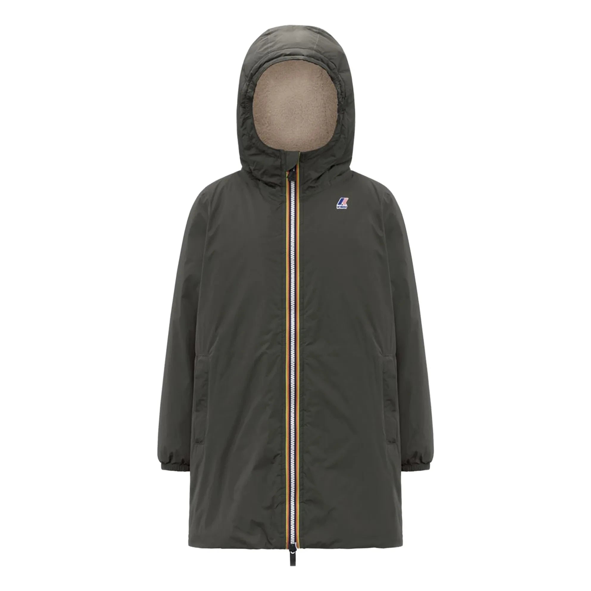 K-way - Le Vrai 4.0 Eiffel Orsetto Padded Waterproof Jacket | Khaki