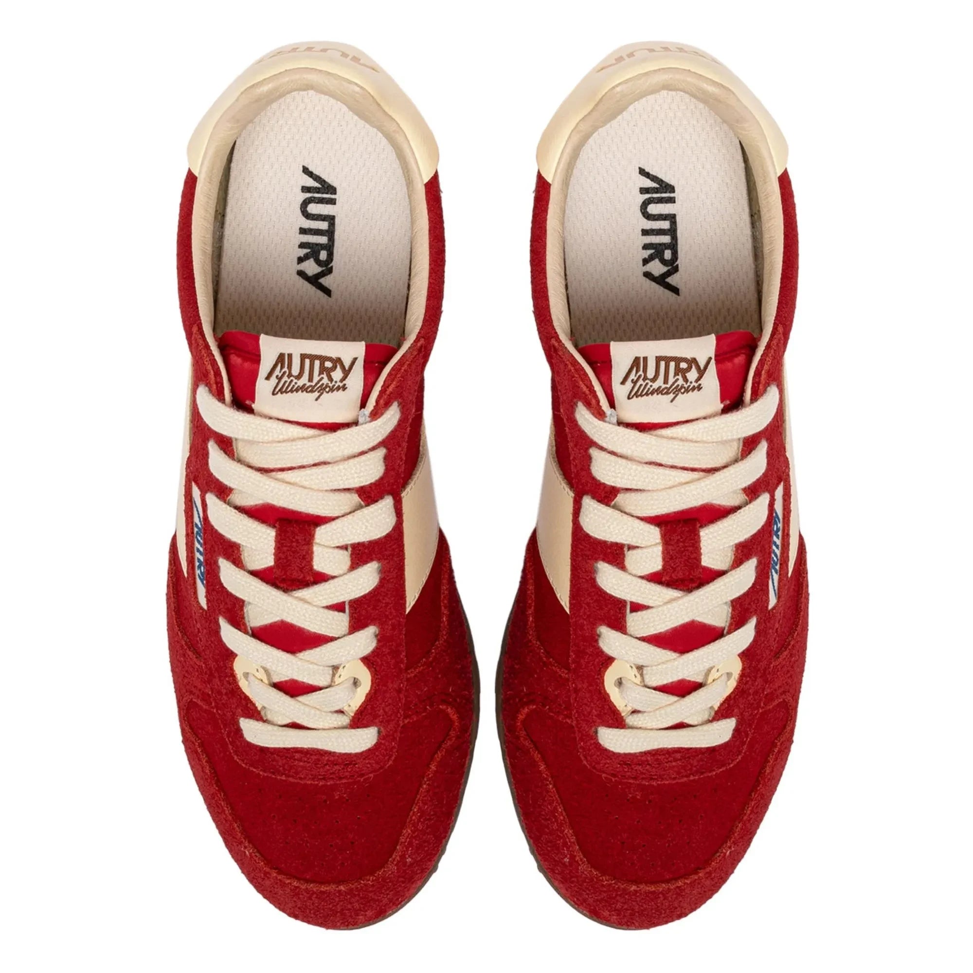 Autry - Windspin Low Zweifarbiger Wildleder- und Leder-Sneaker | Rot