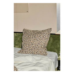 Gabrielle Paris - Kissenbezug aus gewaschenem Leinen | Leopard