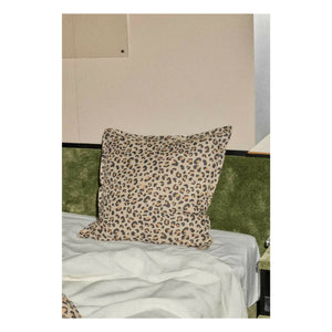 Gabrielle Paris - Kissenbezug aus gewaschenem Leinen | Leopard