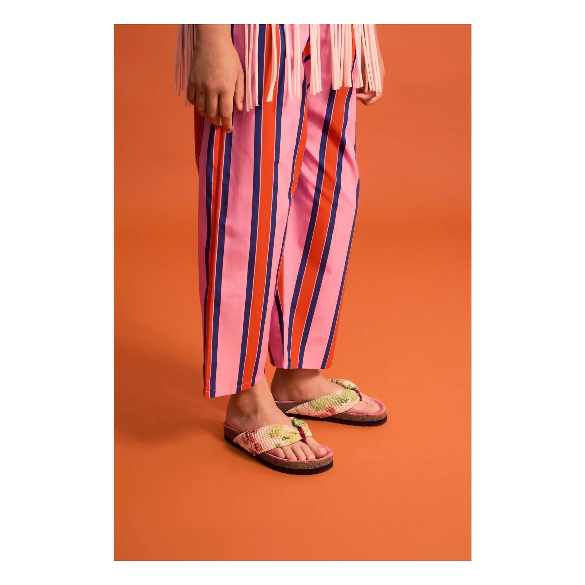 Maison Mangostan - Çizgili Pantolon | Pembe