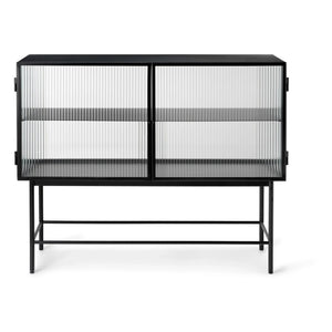 Ferm Living - Haze Çizgili Cam ve Metal Konsol | Siyah
