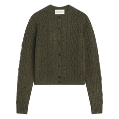 Bompard - Cashmere Cable Knit Cardigan | Olive