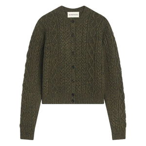 Bompard - Cashmere Cable Knit Cardigan | Olive