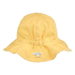 Liewood - Amélia Reversible Organic Cotton Hat with Floral Pattern | Yellow