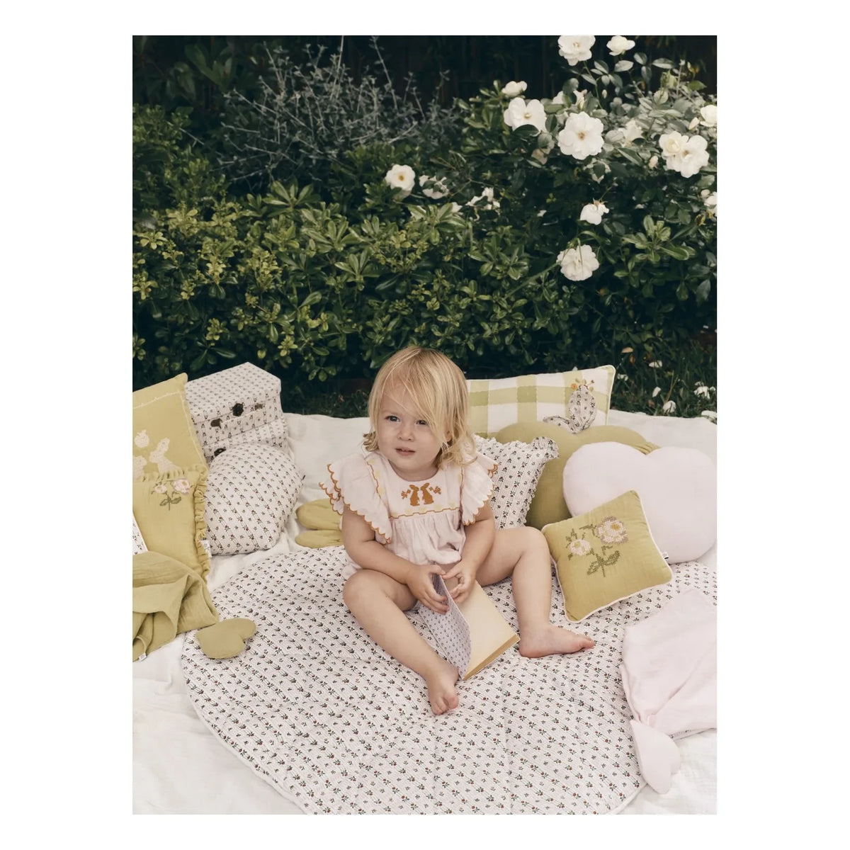 Editions Aimable - Brown Romper | Dragée Pink Gauze