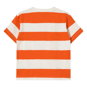 Tinycottons - Gestreiftes T-Shirt aus Bio-Baumwolle | Rot