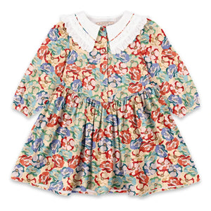 Konges Sløjd - Organic cotton floral collared dress | Beige