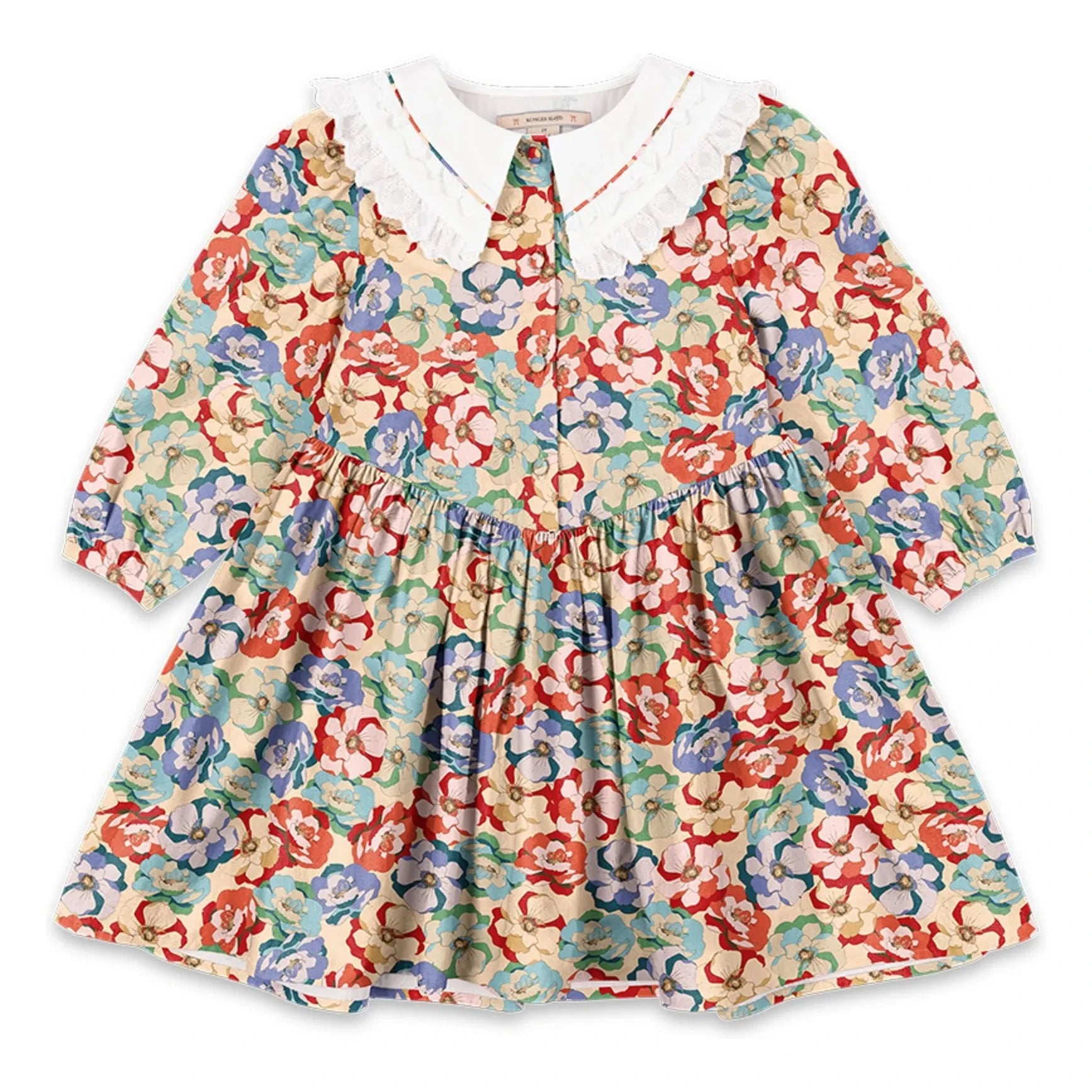 Konges Sløjd - Organic cotton floral collared dress | Beige