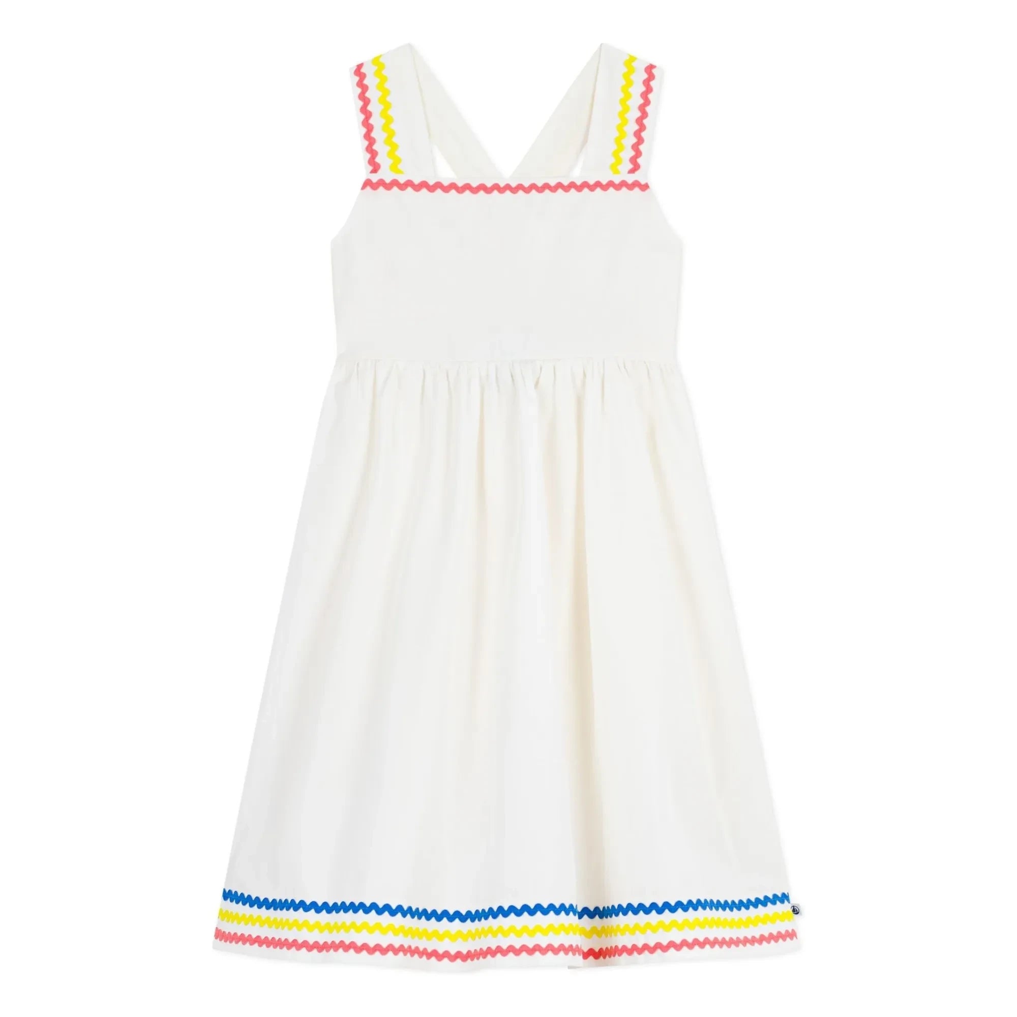 Petit Bateau - Organic Cotton Poplin Strapless Dress | White