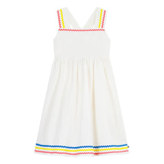 Petit Bateau - Organic Cotton Poplin Strapless Dress | White