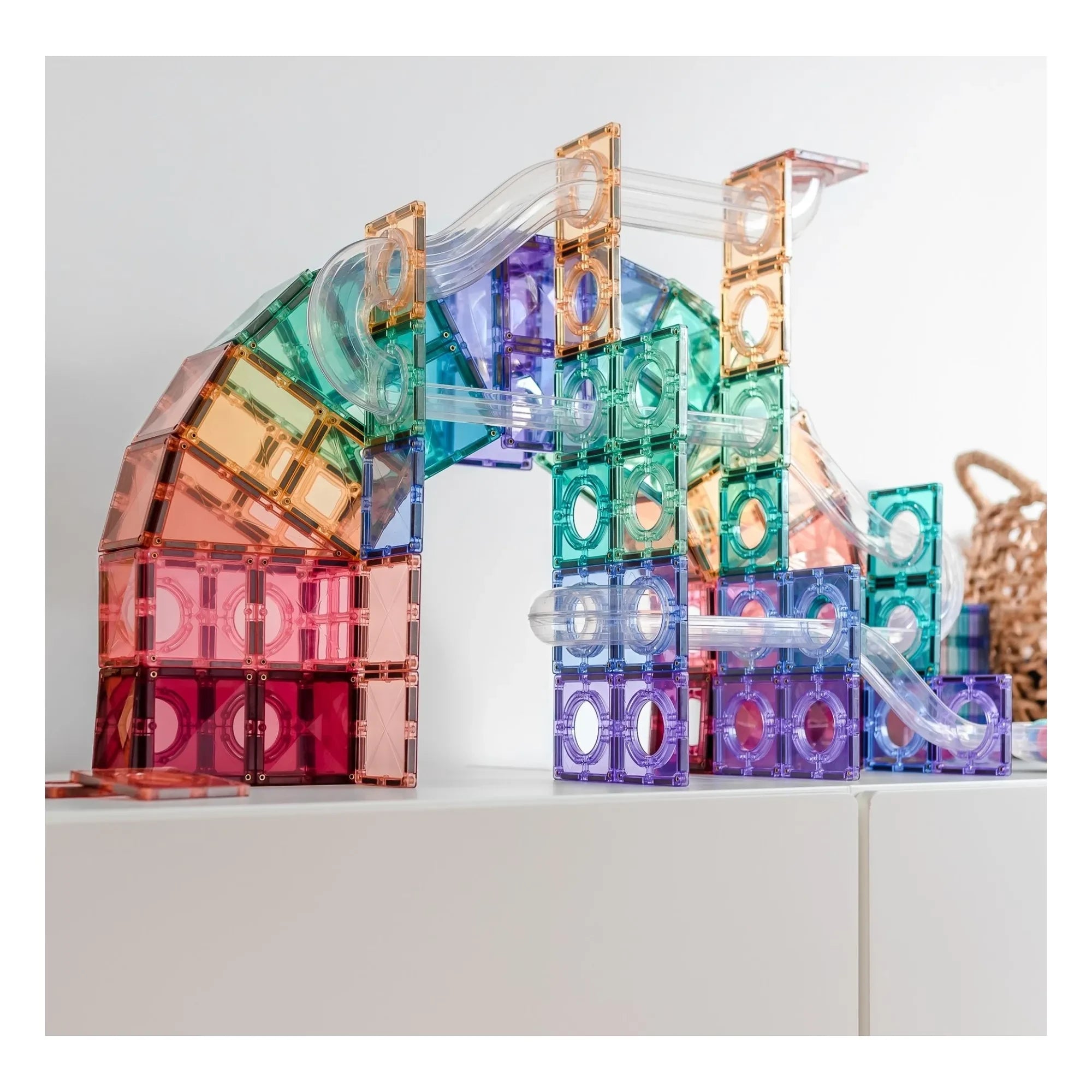 Connetix - Kugelbahn-Paket - 106 Teile | Pastell