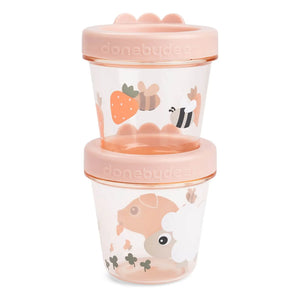 Done by deer - Tiny Farm tritan lunch boxes - Set of 2 | Pink