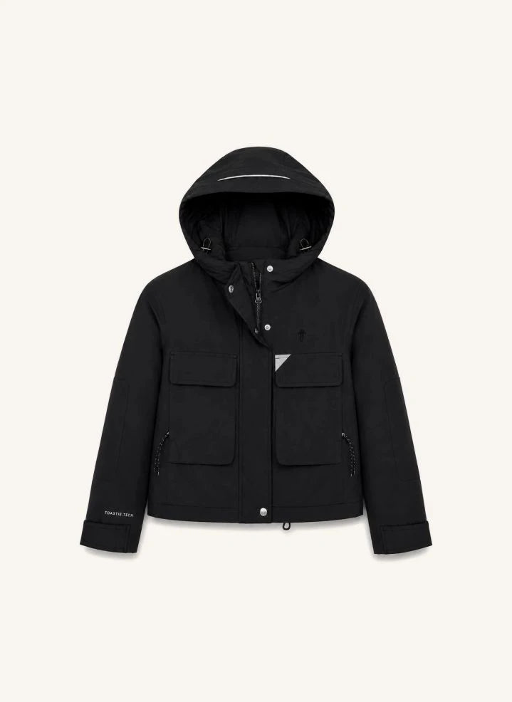 Töastie - Recycled Fiber Lined Waterproof Windbreaker | Black
