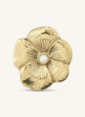 Doing Goods - Zoey Flower Brass Knob | Gold