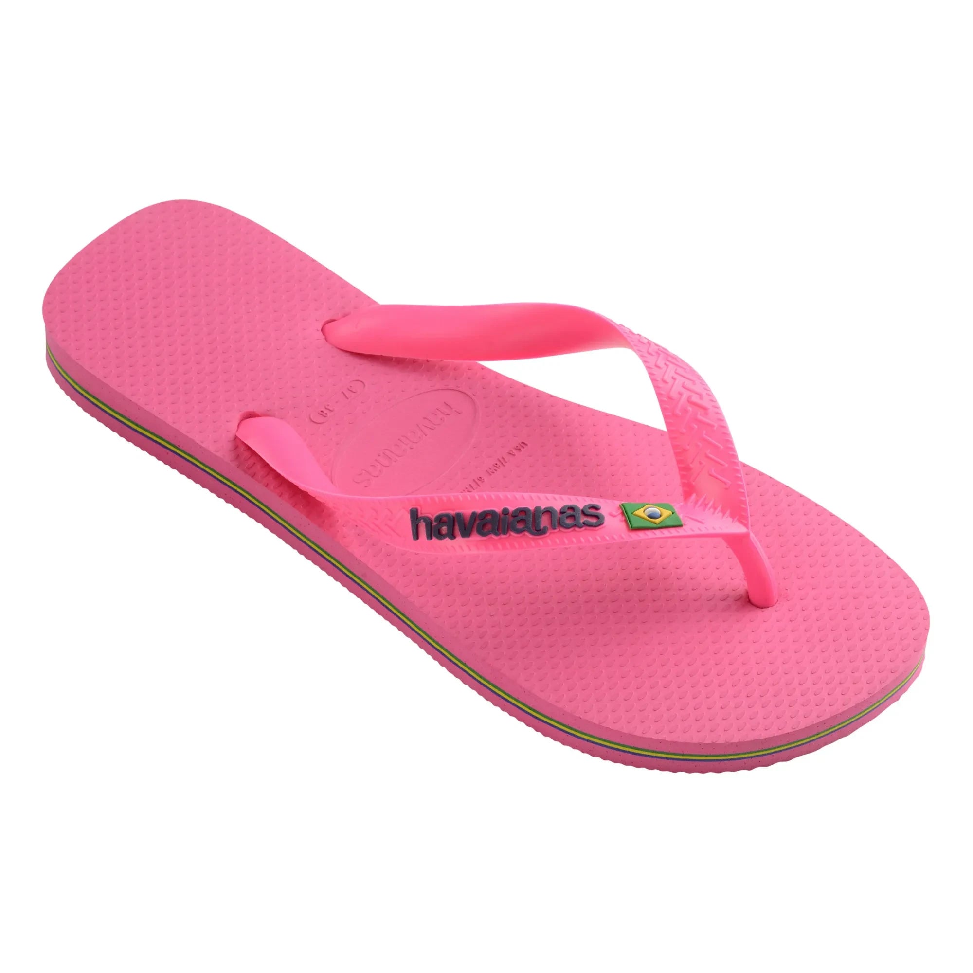 Havaianas - Brasil Logo Neon Parmak Arası Terlik | Pembe