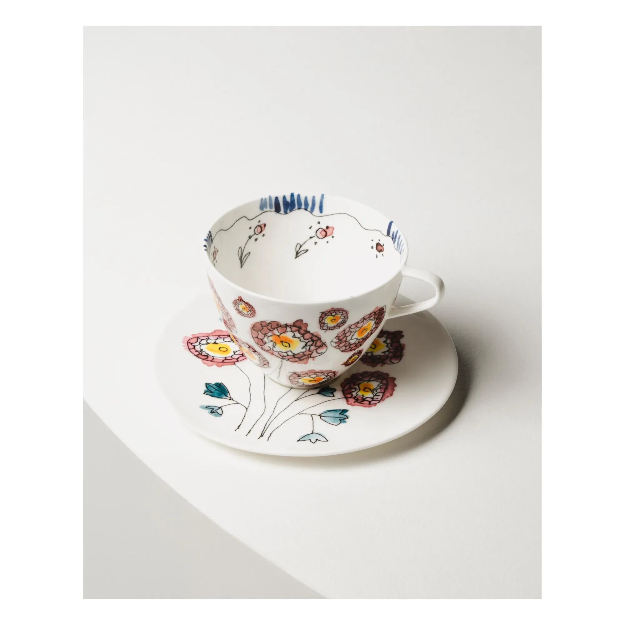 Serax - Coffee cup and saucer Anemone, Serax for Marni - 2'li Set | Süt