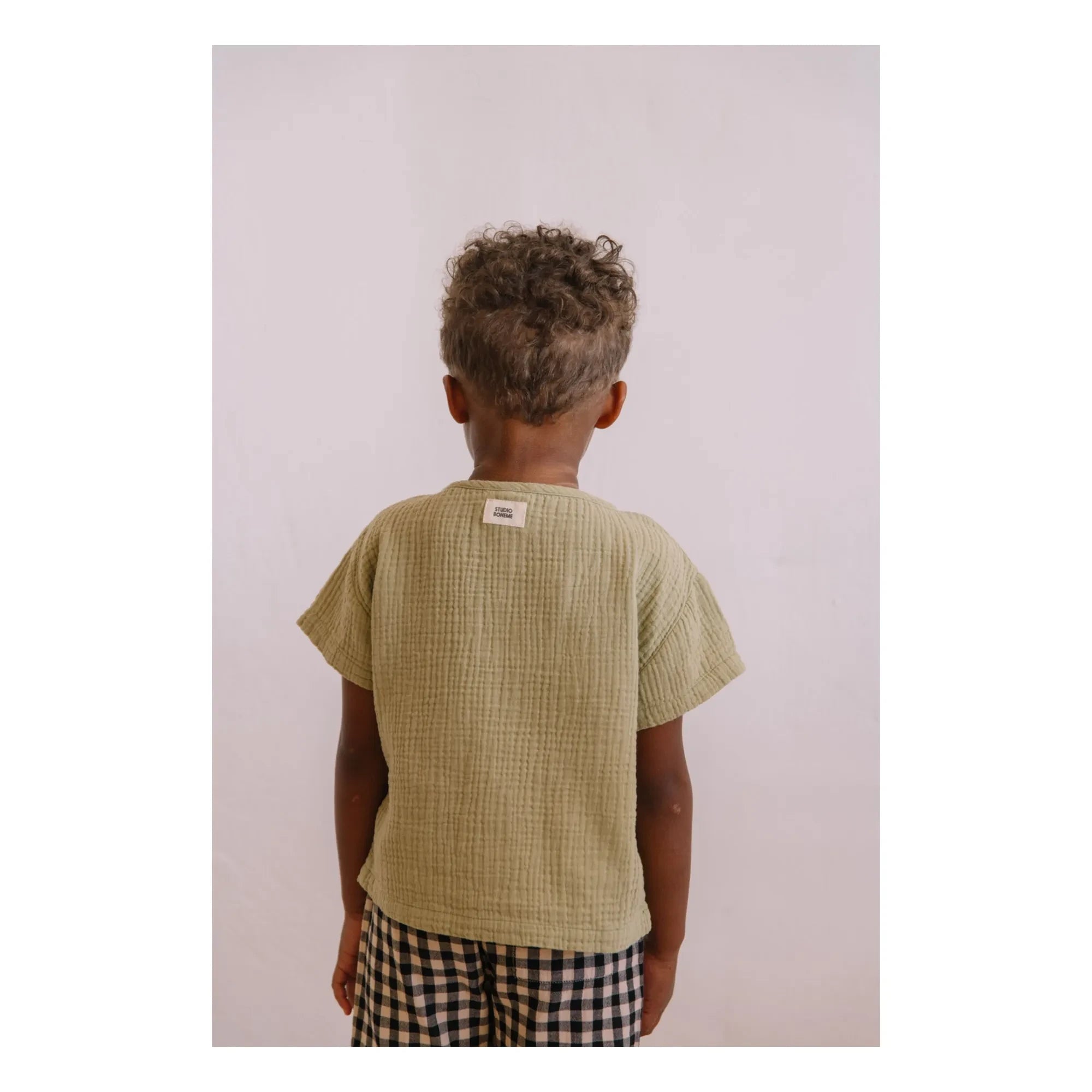 Studio Bohème - Orso Organic Cotton Jersey T-Shirt | Light Khaki