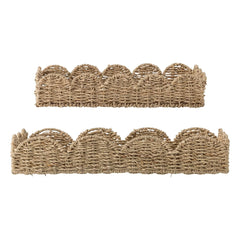 Bloomingville - Brea Strohtablett - 2er Set | Braun
