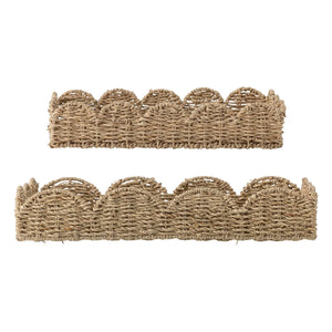 Bloomingville - Brea Strohtablett - 2er Set | Braun
