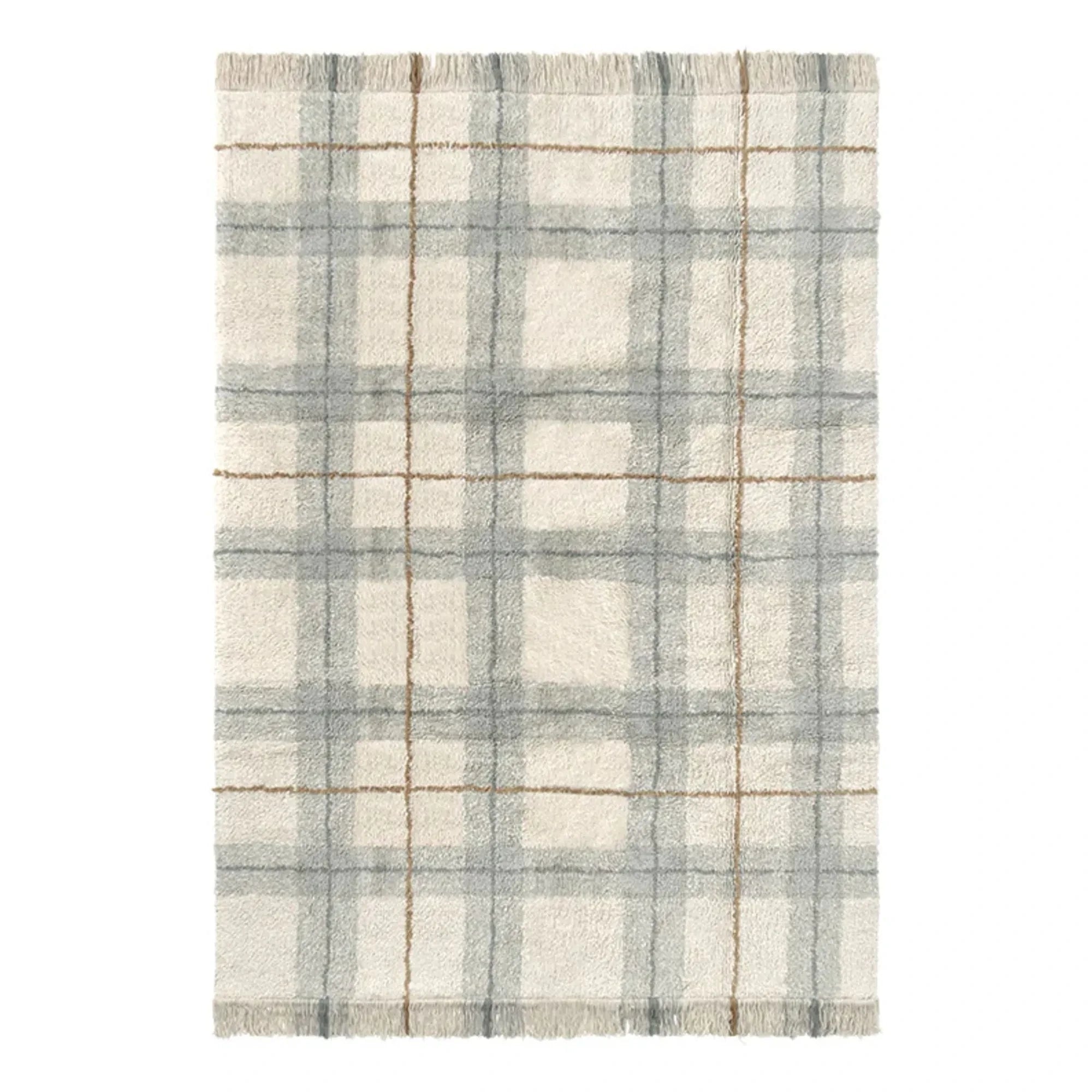 Lorena Canals - Tartan carpet | Ice Blue