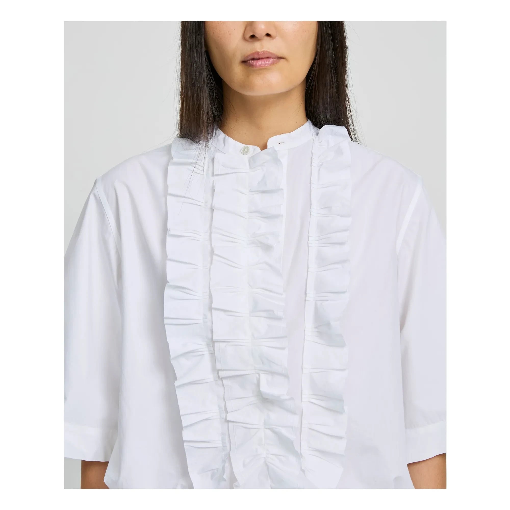 Laurence Bras – Bluse Magrita Kurze Baumwolle | Weiß
