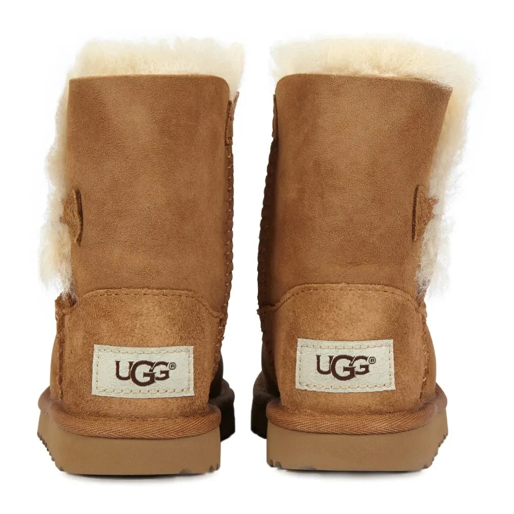 UGG - Bailey Button II Kürk Astarlı Süet Botlar | Camel