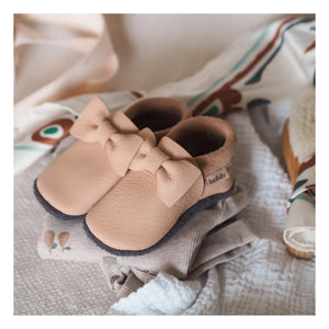 Baobaby – Geknotete Hausschuhe | Beige Rosa