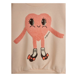 Mini Rodini - Sweat Heart Organik Pamuk | Açık Pembe