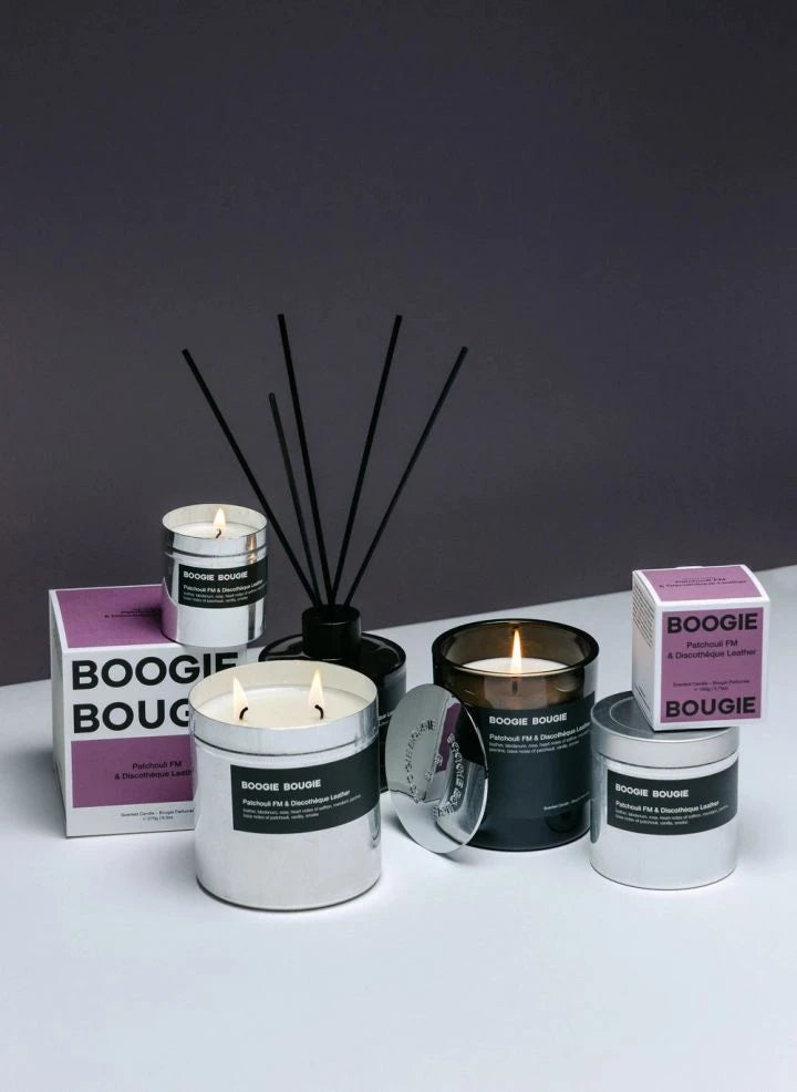 Boogie Bougie - FM Patchouli &amp; Leather Nightclub Kokulu Mum - 250 g