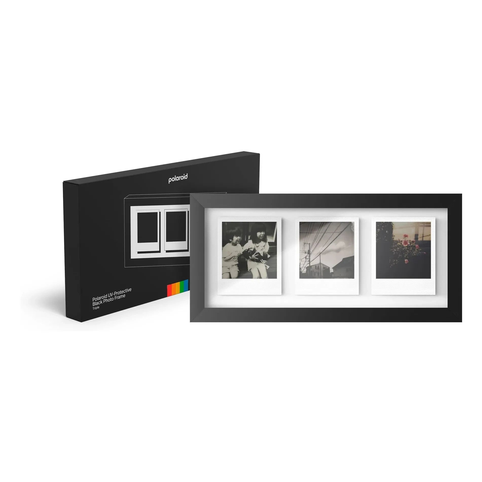 Polaroid - Üç Polaroid için fotoğraf çerçevesi | Siyah