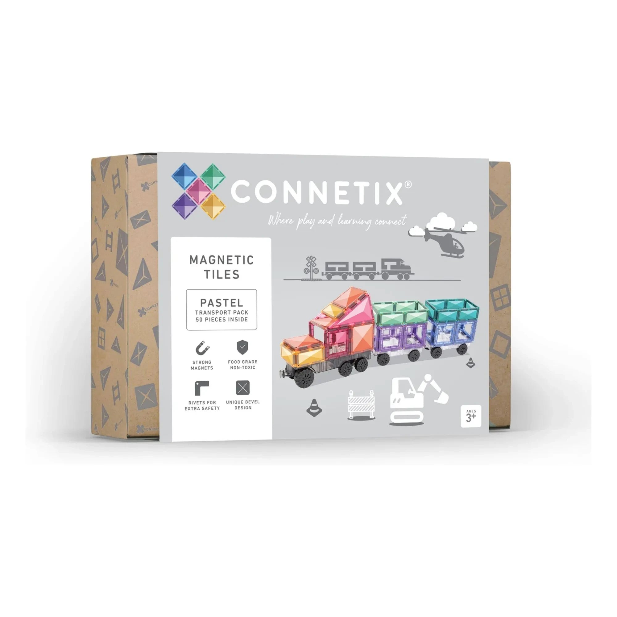 Connetix - Transport Paketi - 50 Parça | Pastel