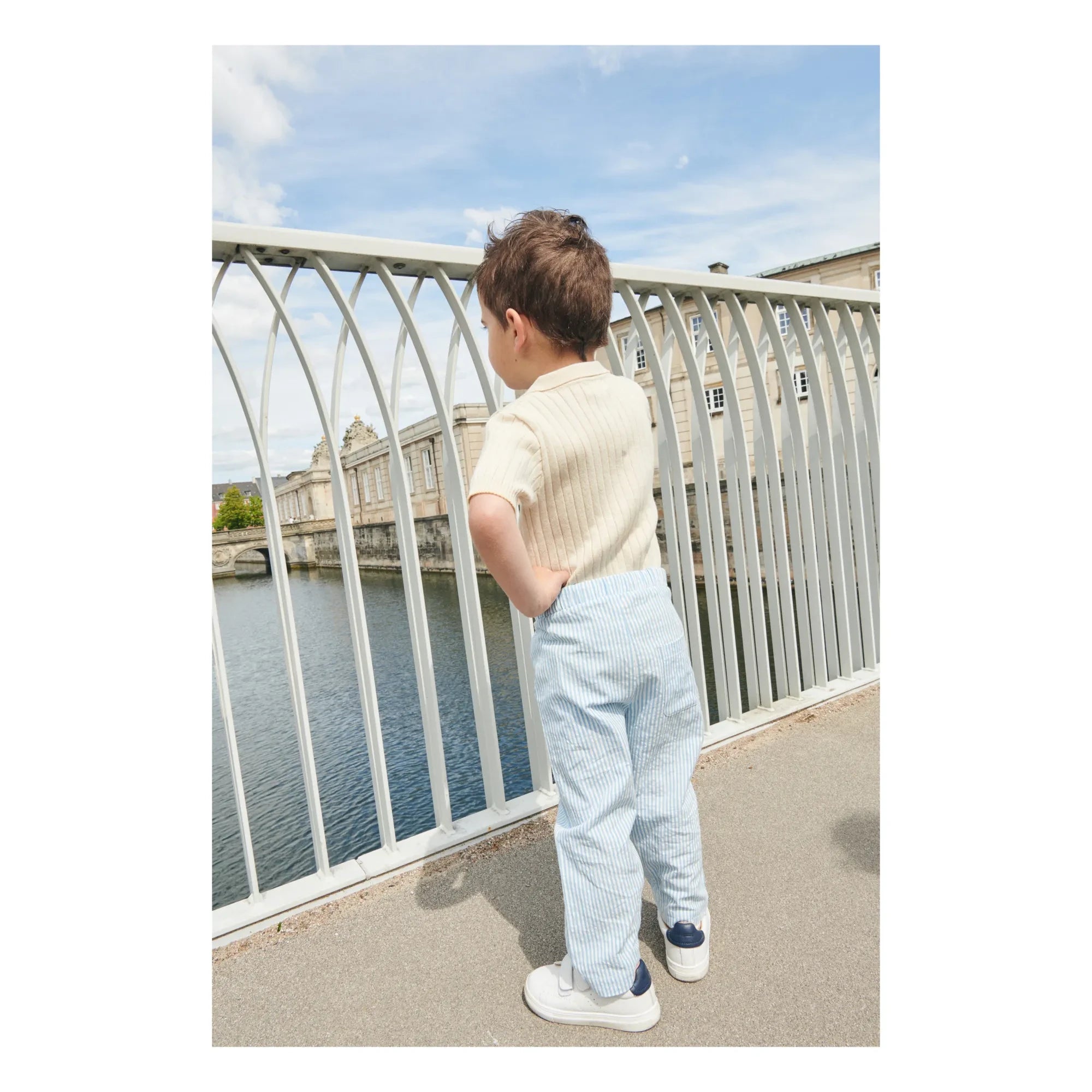 Copenhagen Colors - Seersucker trousers | Light blue