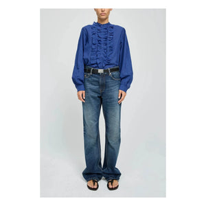 Laurence Bras - Magrita Pamuklu Gingham Bluz | Mavi