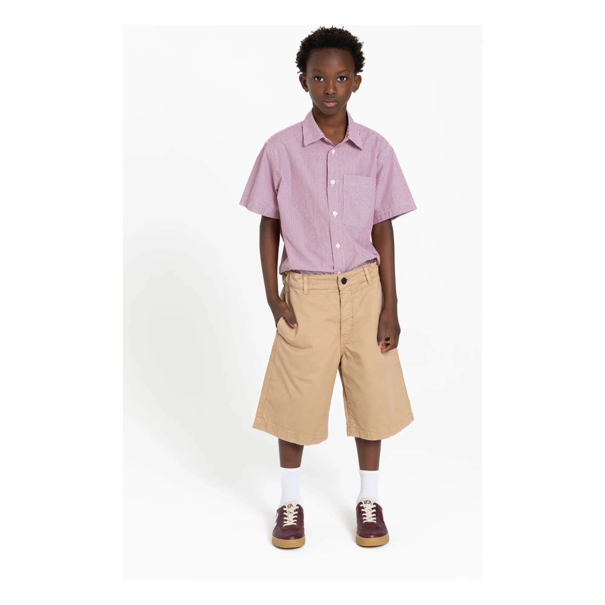 Finger in the nose - Rogue Striped Shirt | Brick Red