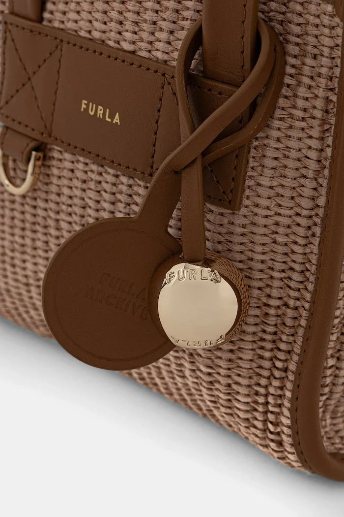Furla örgü kumaştan kadın crossbody çanta Divide It Mini Tote