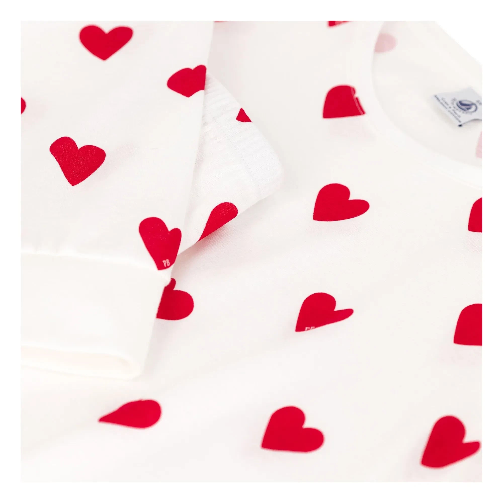 Petit Bateau - Herz-Pyjama-Set - Damenkollektion | Weiß