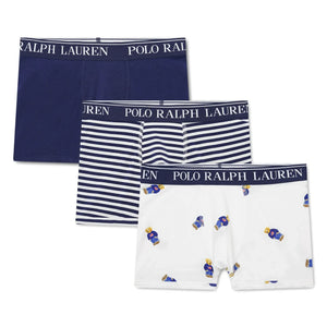 Ralph Lauren - 3'lü Ayı Boxer Şort Seti | Lacivert